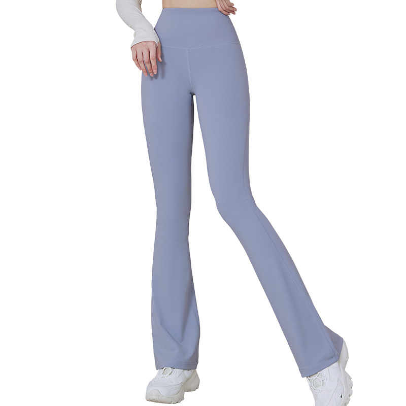 Micro Yoga Pants Kvinnor Fitness Tight Lift Hip Snabbt torrt andas Hög midja Slim Slim Elegant Wide Leg Sports Flare Pants