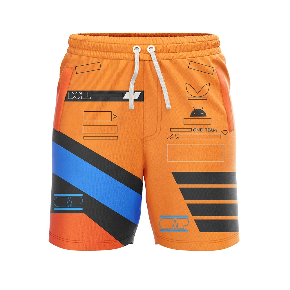 2023 Новые мужские шорты F1 Team Formula 1 Driver Racing Желтые короткие брюки Летние дышащие шорты Повседневные бриджи Мужские пляжные шорты