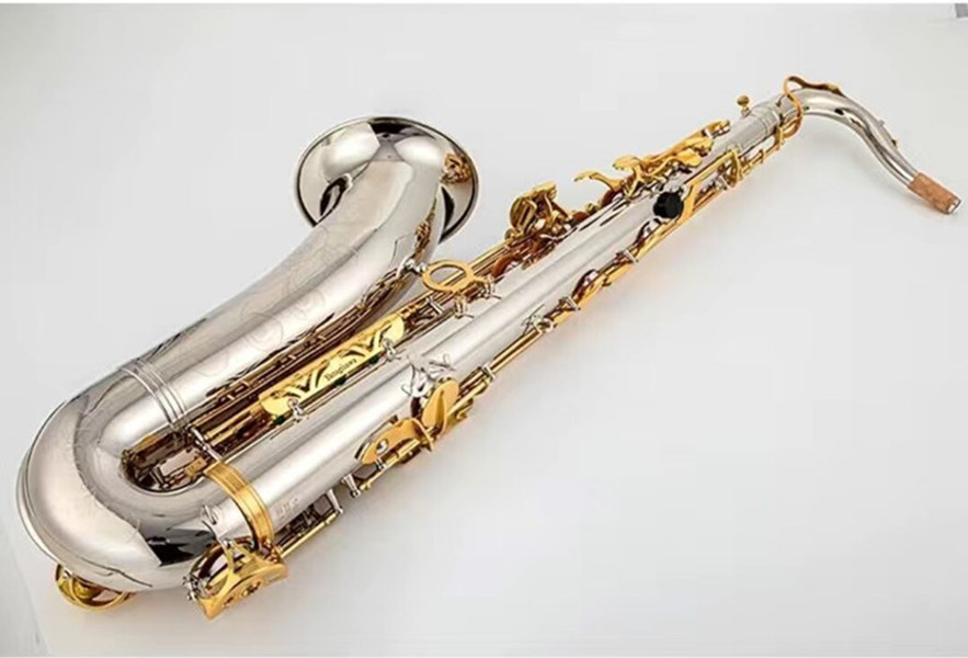 Photos réelles Instruments de musique de niveau professionnel YANAGIS T-992 Saxophone ténor Bb Tone Tout en nickel argent Sax plaqué Tube Super Play avec étui et embout