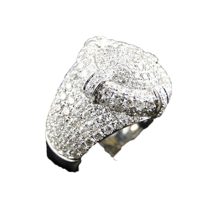 Gioielli Fashion Vintage Men Ring Classical Full Diamonds Punk Designer Rings Rock 18K Gold Rings Luxury Rings Trendy Retro Mash R5706958