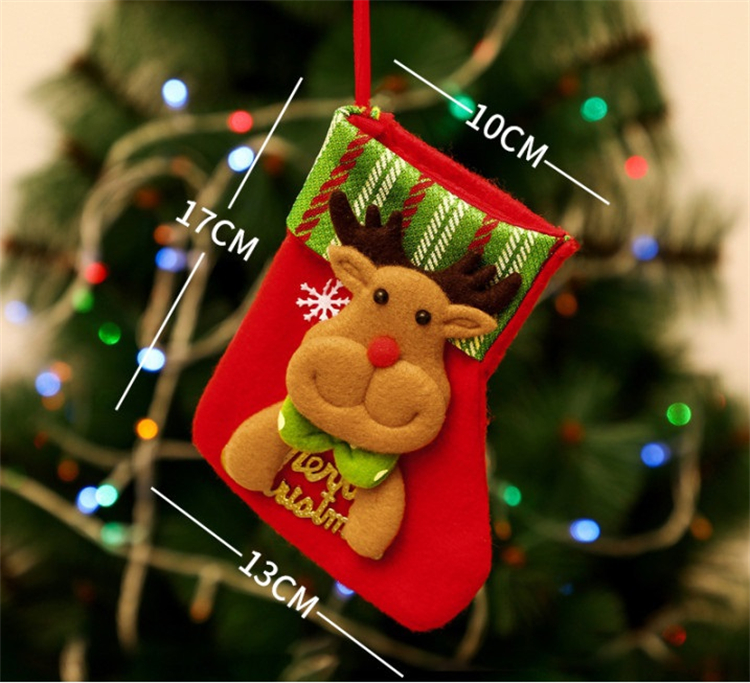 Рождественские украшения, подарочные носки, рождественские сумки для конфет, елочные украшения, Санта-Клаус, снеговик, подарочные пакеты P66