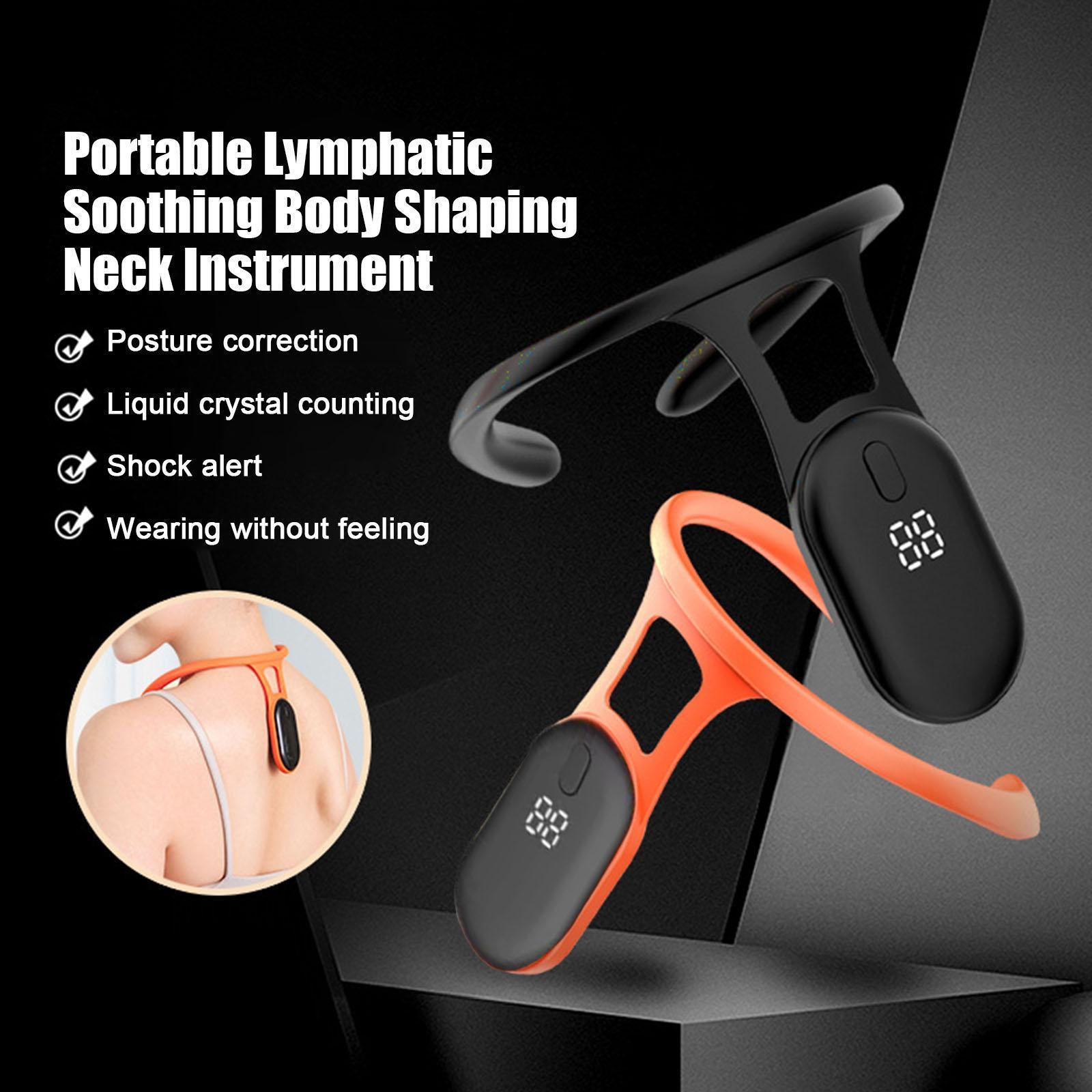 Other Massage Items Neck Massager Body Sitting Posture Corrector Back Support Ultrasonic Lymphatic Soothing Neck Instrument Care Health Care 230905