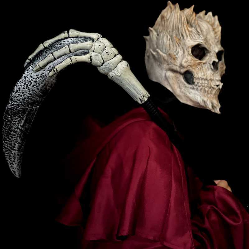 Party Masks 2022 Horror Halloween Skeleton Mask Skull Warrior Mask Death Skull Mask Demon Skull Horror Party Masque Dance Prom Masks T230905