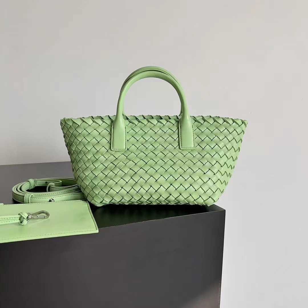 Trend Handtas Bottga Vene Shopping Tote Mini Cabat Mini Groentenmand Geweven Dames X