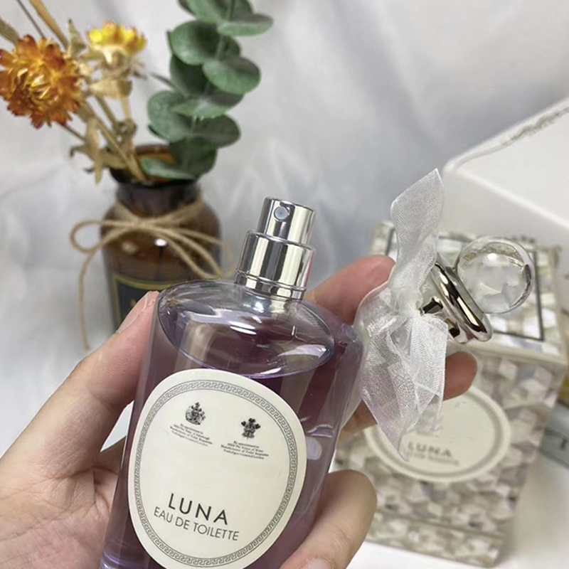 Kvinnor parfymer Luna berömd kvinnlig sprayköln 100 ml edt lyxiga naturliga damer långvariga trevliga dofter för gåva 3.4 fl.oz au de toalett charmig doft