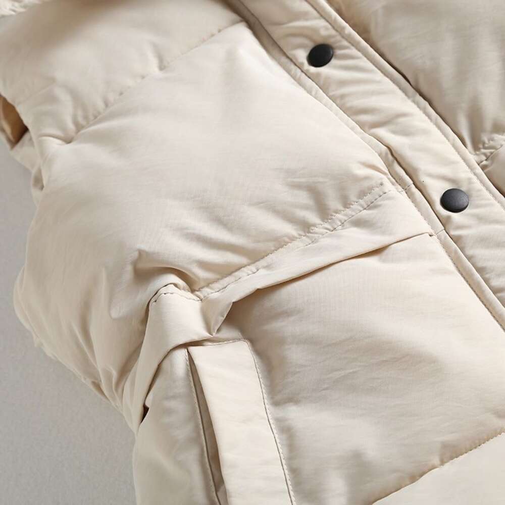 Gilet in cotone Capispalla da donna Corto autunno e inverno Piumino stile coreano Sciolto Colletto rialzato abbinato