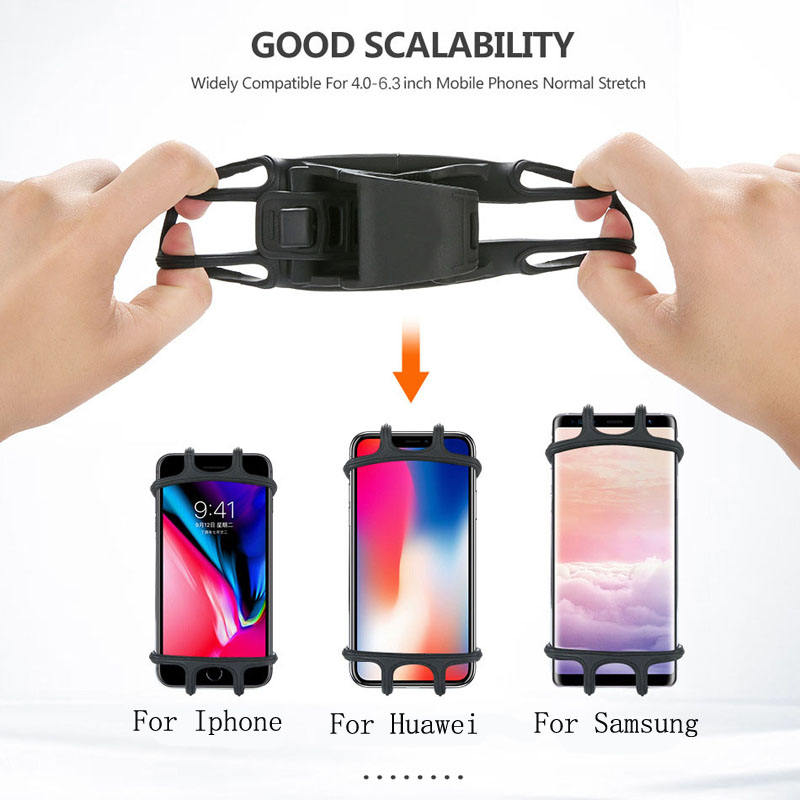 Hot Sale Bike Phone Holder Universal Silicone Bicycle Motorcycle Scooter Bike Mount Stand Mobile Phone Holder