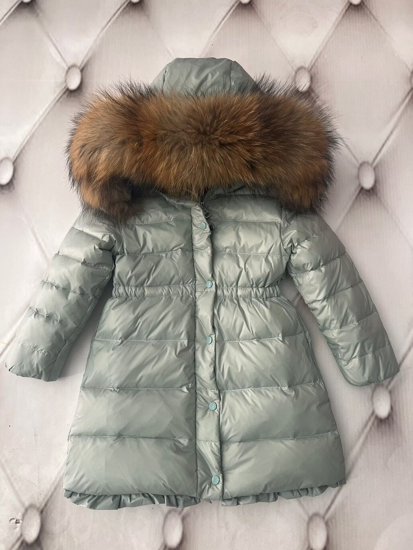 Kinderen meisjes jongens puffer geul roze jassen designer vossenbont kapmantel mode meisje jongen jas winter warm eendendons jassen babykleding maat 100-160