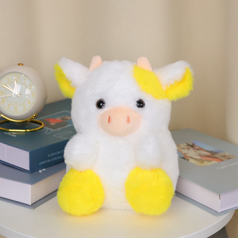 20cm Kawaii Pink Cow Fill Plush Toyかわいイチゴ牛のぬいぐるみ人形柔らかい動物枕ギフト