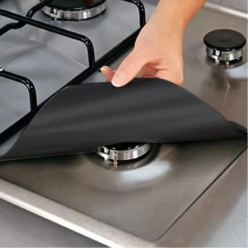0.2MM Stove Burner Covers Liners Double Thickness Reusable Non-Stick Heat-Resistant Gas Range Protectors Easy To Clean Tool Stovetop Protector
