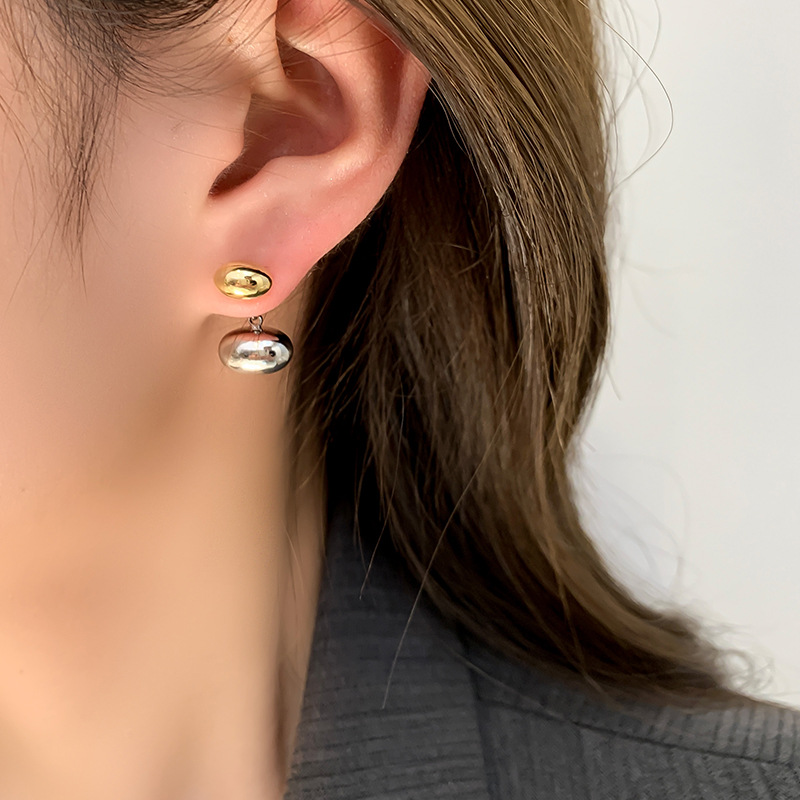 S925 argent aiguille créative Niche 14K boucles d'oreilles dames or argent boucle d'oreille bijoux accessoires cadeau pour les femmes