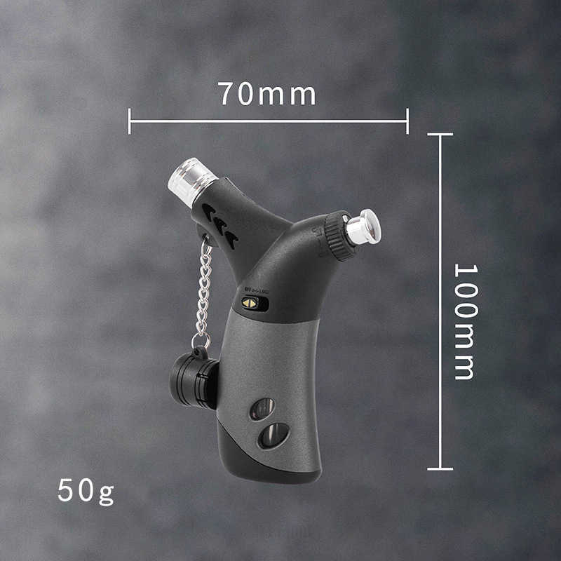 New Mini Lock Cigar Lighter Safety Switch Oblique Spray Inflatable Direct Charge Cigarette Accessories Gift 7S8K