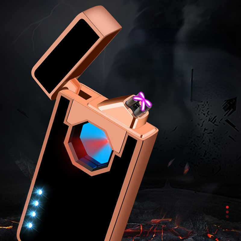 New Infrared Induction Double Arc Charging Windproof Lighter, High Quality Lighter Showing Your Personal Taste P2T0