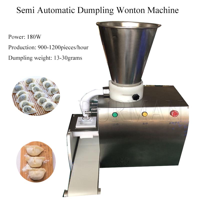 180W Dumpling Wonton Machine Semi Automatic Imitation Handmade Maker Stainless Steel