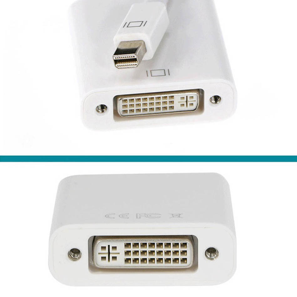 Mini DP DisplayPort to DVI Adapter Connecto Converter For Mac Microsoft Surface Laptop TV Monitor pProjector