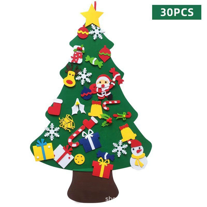 Albero di Natale in feltro Puzzle bambini Fatto a mano Decorazione natalizia fai-da-te la casa Mini albero di Natale 3D