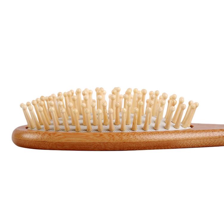 Atacado escova de bambu natural cuidados saudáveis massagem pente de cabelo anti estático airbag escova de cabelo ferramenta de estilo de cabelo sn865