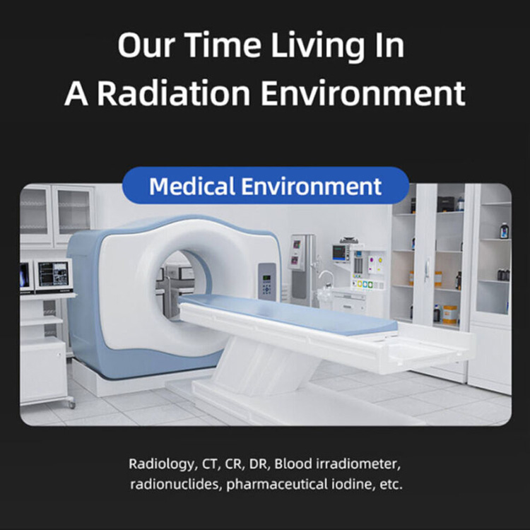 Hoge kwaliteit persoonlijke stralingsdosismeter Radioactieve geigerteller LCD-scherm Nucleaire stralingsmeetdetector