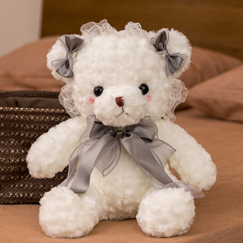 Bonito japonês criativo lolita urso boneca brinquedo de pelúcia fita princesa urso pano boneca presente