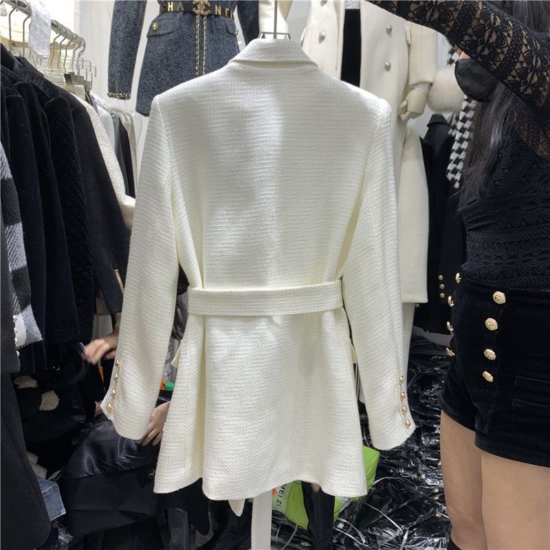 Xiaoxiang – manteau de costume mi-long pour femme, manteau épais de luxe léger en laine de haute qualité, automne