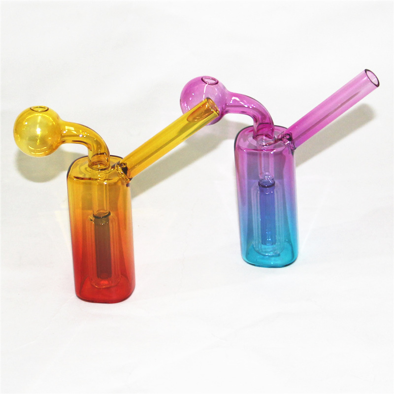 Mini brûleur à mazout en verre Bong dab rigs Bubble Water Bongs Cendrier Pipe Fumer Narguilés Bols