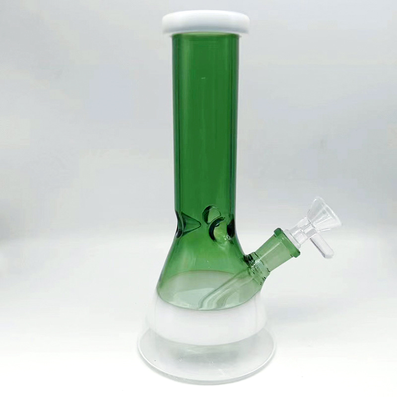 Fabrication colorée Narguilés Beaker Staright Verre Bong 7,9 pouces Tuyau d'eau Bubbler Dab Plate-forme pétrolière Catcher Épais Materia Tube de tabac Accessoires de tabac