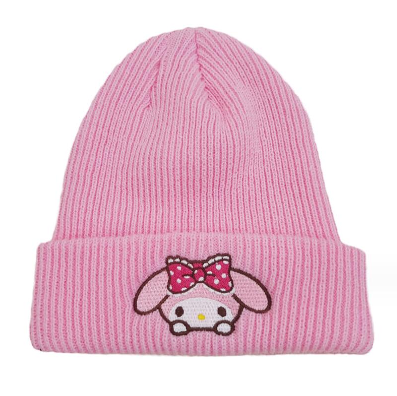 أزياء Cinnamoroll Girl Women Beanie Winter حماية الأذنين اللطيفة قبعة دافئة محبكة خارجية