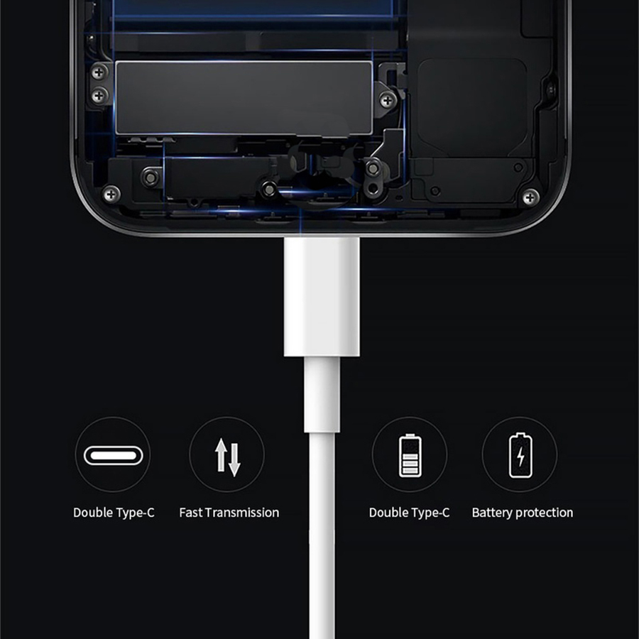 QC3.0 100W 2M 6ft Charge rapide Type C-C câble de données de Charge rapide fil TPE blanc 2 en 1 câble de transfert de données de Charge