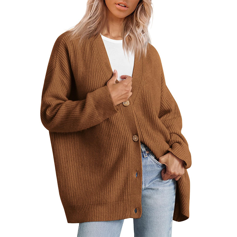 Women's Cardigan 2023 Open Front Oversized Button Lightweight Sweaters V Neck Loose Cardigans Knit Outwear 2309063