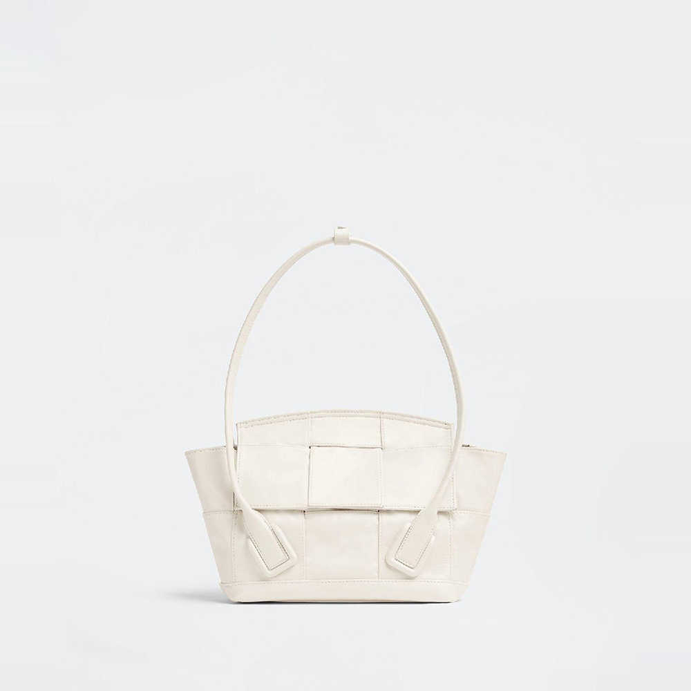 7A Sacs à main authentiques Femmes Designer Botteg Vena Sacs Wax Skin Blanc Sac à main Une épaule X7V9T