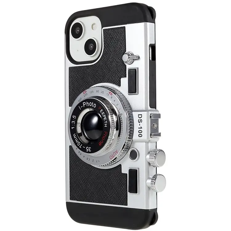 CASEiST Funny 3D Retro Camera Phone Cases Bandoulière INSUnique Couverture arrière de téléphone portable TPU PC Shell avec bande de lanière pour iPhone 15 14 13 12 11 Pro MAX XR XS 8 7 Plus