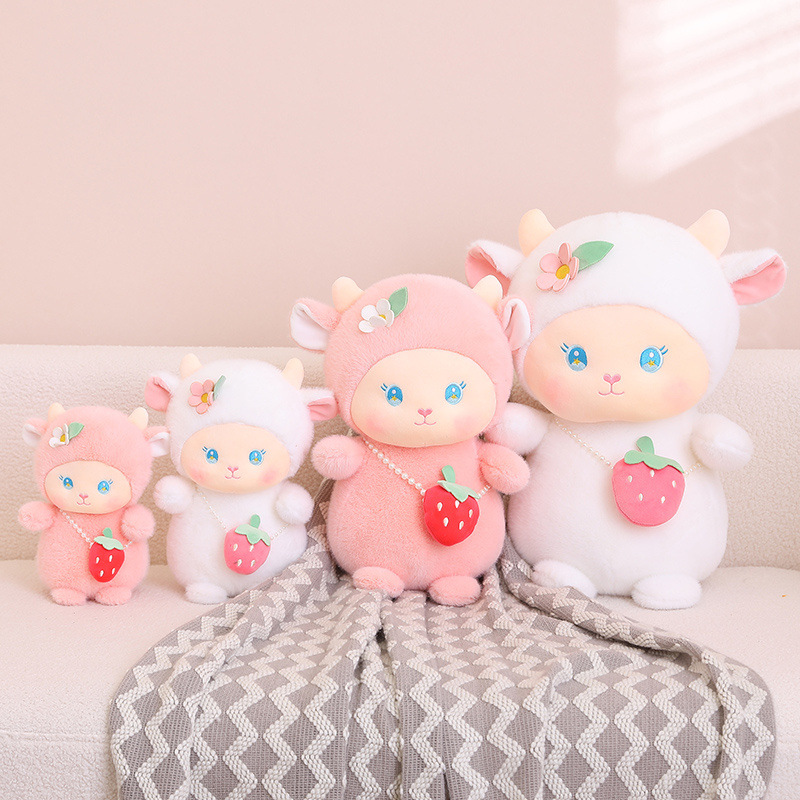 Sevimli Kuzu Doll Doldurulmuş Oyuncak Dudu Koyun Erkek ve Kızlar İçin Süper Sevimli Bebek Çocuklar Günü Doğum Günü Hediyesi