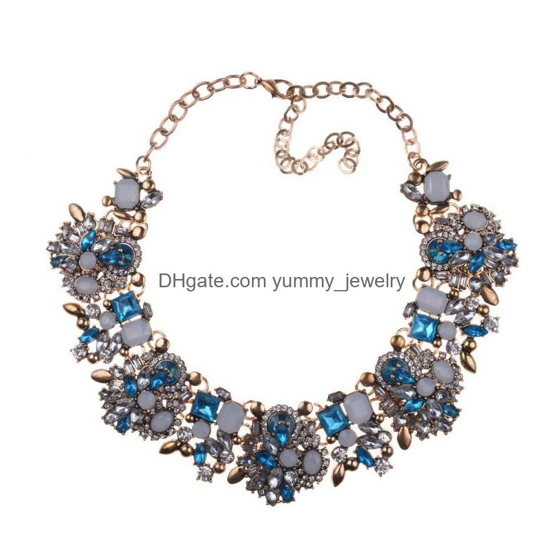 Sautoirs Femmes Bijoux De Mode Printemps Conception Décente Déclaration En Cristal Collier Bijoux Lady Bib Collier Drop Livraison Colliers Pendentifs Dhbfy