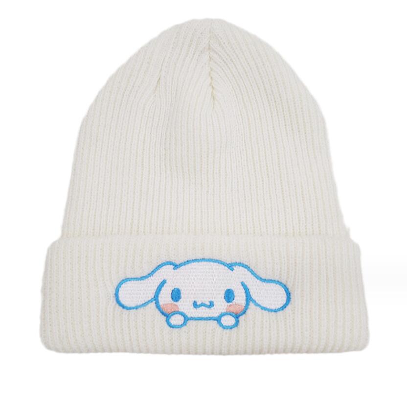 أزياء Cinnamoroll Girl Women Beanie Winter حماية الأذنين اللطيفة قبعة دافئة محبكة خارجية