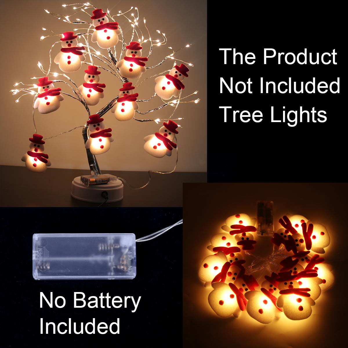 Decorazioni natalizie Pupazzo di neve LED Ghirlanda String Light Merry For Home Cristmas Tree Ornament Xmas Navidad Gifts 230907