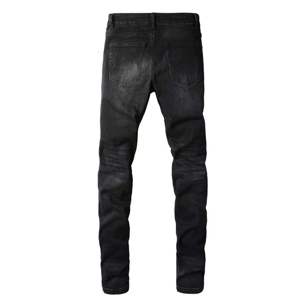 Legging Fashion Street Slim Mens Amiirii Jean Denim 2024 Demin Purple Trench Jeans Patch #886 High Men i8pw
