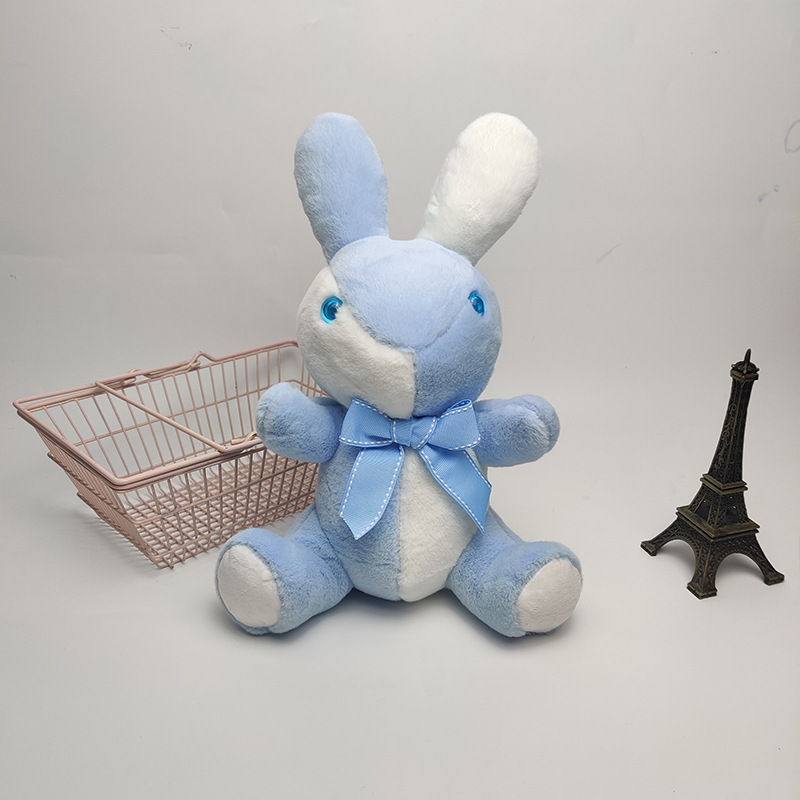 Wholesale cute colorful rabbit plush toys Children's game Playmate Holiday gift doll machine prizes