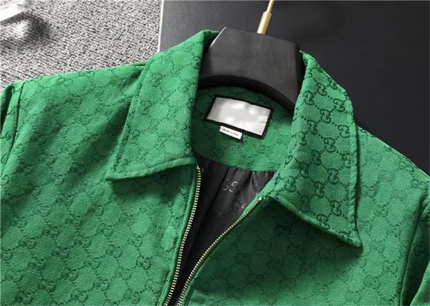 Ny Jacquard Letter Stand Collar Jacket Men 2023 Spring and Autumn Light Luxury Brodery Small Bee Slim Plaid Coat