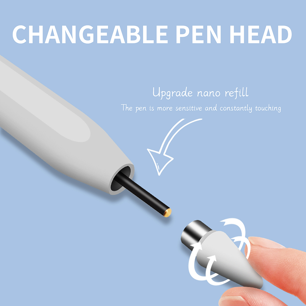 2 Generation Thin Head Pointed Pencil Pekskärm Kapacitiv penna för Apple Xiaomi BlackBerry Android Phablet Telefon iPad Ritning Stylus Skrivande anteckningar Universal