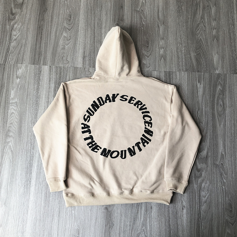 Streetwear 1 Kvalitetsskumning Tryck Löst sammet toppar Pullover Hoodies för män