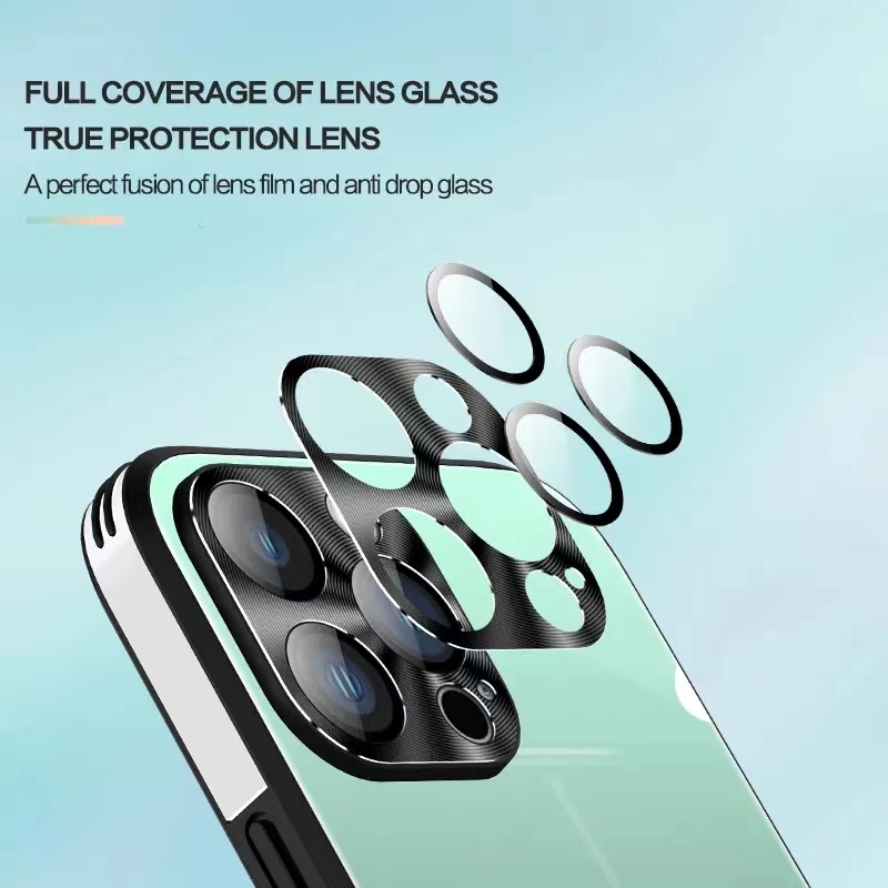 Gradiëntkleur Glazen Telefoonhoesje Voor Iphone 13 14 12 Pro Max 14Plus Met Lensbescherming Tpu Frame Glas achterkant Voor Iphone14