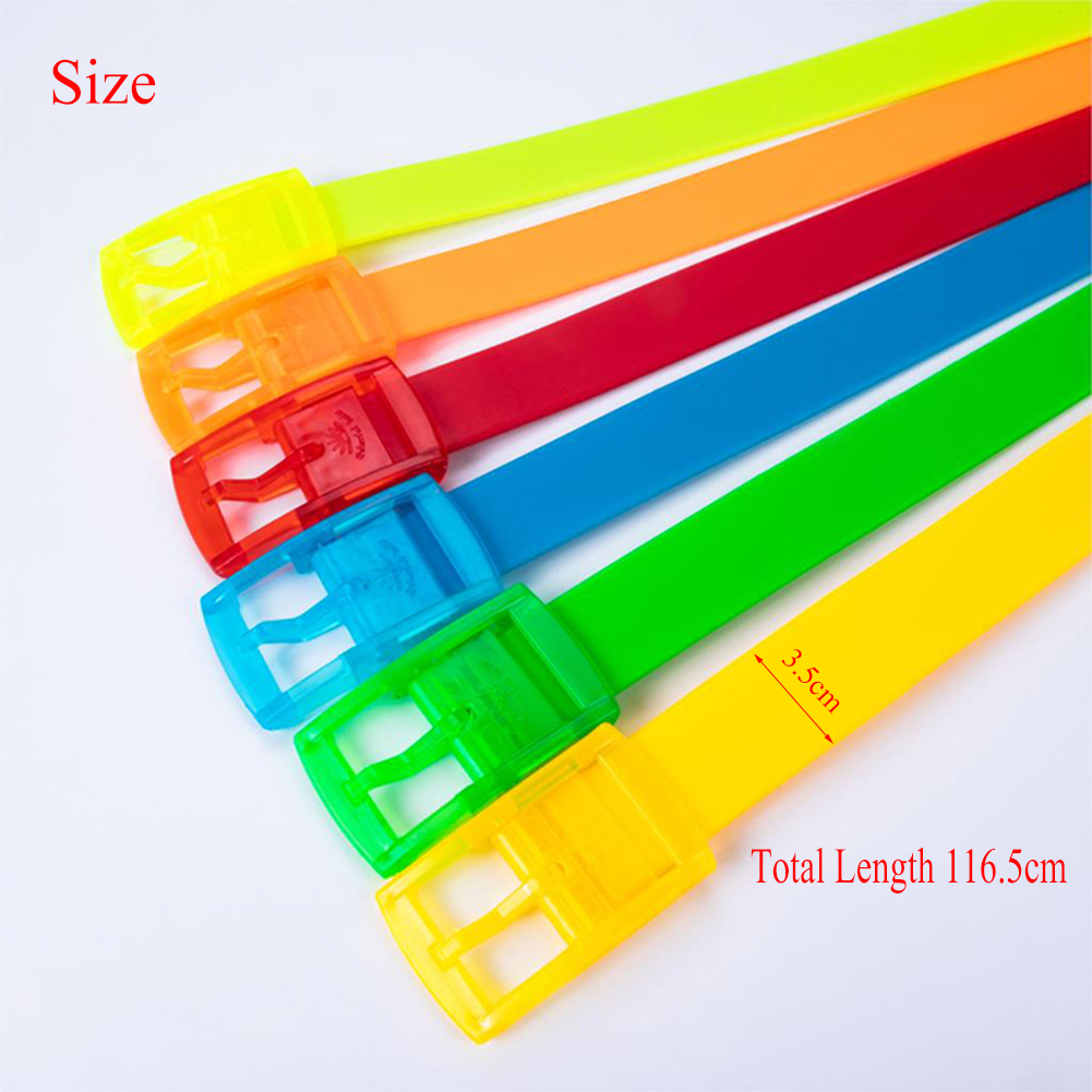 Eco-Friendly Plastic Belt For Men Women Candy Color Unisex Silicone Rubber Belts Male Female Jeans Leather Strap Accessories