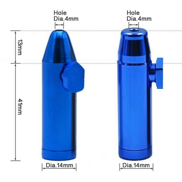 Bullet Rocket Shaped Snuff Snorter Sniff Dispenser Aluminum Metal Sniffer Dispenser Nasal Tube Nasal Endurable For Tobacco Cigarette Smoking Pipes