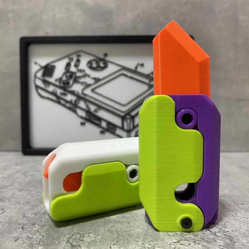 Heißer Verkauf Angst Stress Relief Zappeln Spielzeug Erwachsene 3D Druck Zappeln Messer Spielzeug Kreative Schwerkraft Rettich Messer Dekompression Spielzeug