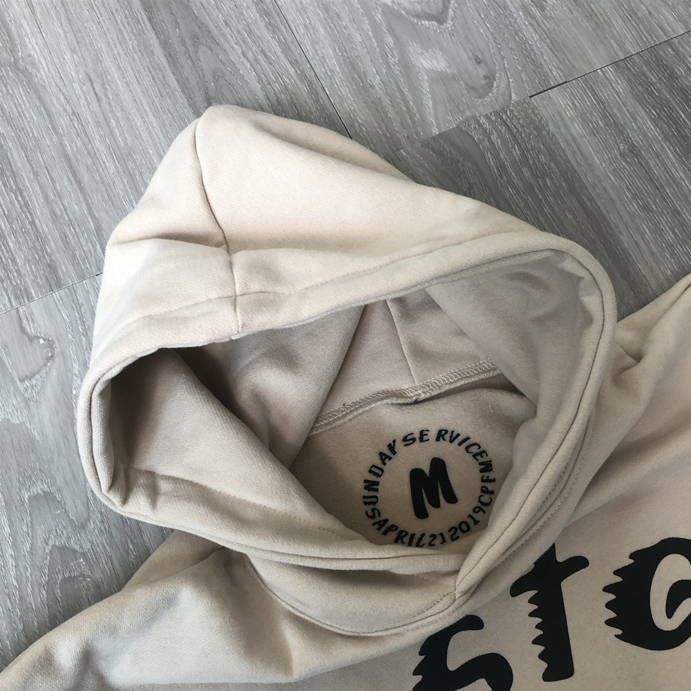 Streetwear 1 Kvalitetsskumning Tryck Löst sammet toppar Pullover Hoodies för män