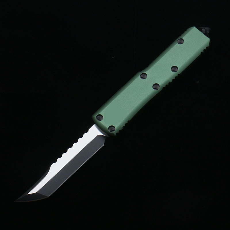 Versione MT Army Green 85 Back D2 Coltello in acciaio 6061-T6 Manico in lega di alluminio aeronautico Campeggio esterno Pesca e caccia Difesa Coltelli tascabili portatili Strumenti EDC