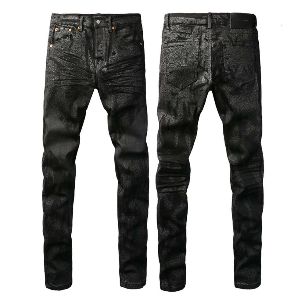 Amiirii 2024 Purple American Jeans Demin Mens Mens Fashion Jean High Street Black ВЫПОЛНЕНИЕ Изношенные бренд Q807