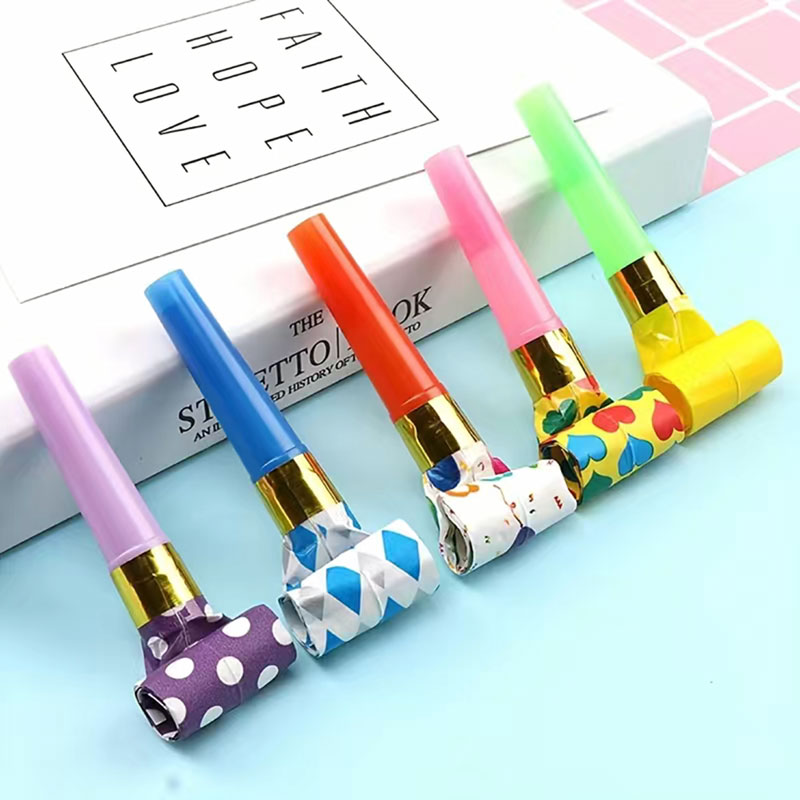 Party Blower Colorful Birthday Noisemakers Birthday Blow Horns Party Whistles New Years Noisemakers Party Whistles Blowouts Favors Noise Makers z0063