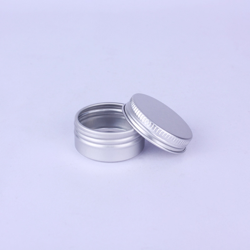 wholesale 10ml Metal Aluminium Bottle Tins Lip Balm Containers Empty Jars Screw Top Tin Cans White