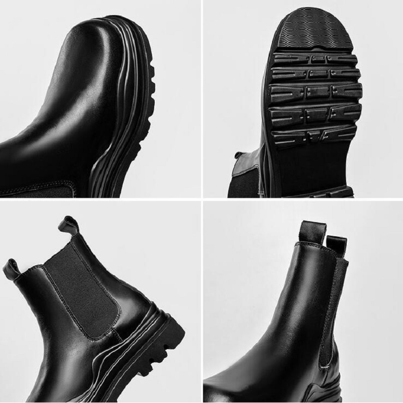 2023 herbst Neue Chelsea Stiefel für Männer Schwarz Grün Gelb Stiefel Plattform Schuhe Mode Stiefeletten Winter Slip-on männer Schuhe 1AA50 1AA50